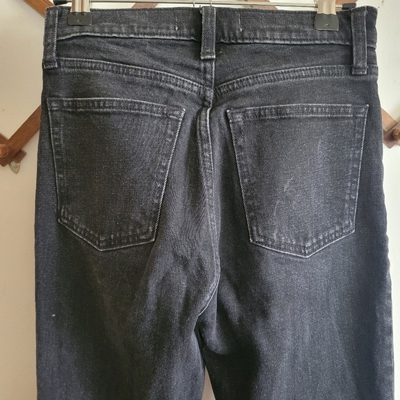 Abercrombie & Fitch the Skinny High Rise Jean Dark Gray Raw Split Hem 00 XS - Picture 6 of 11